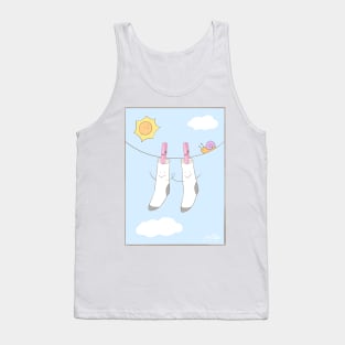 Happy Clean Socks on a Sunny Day Tank Top